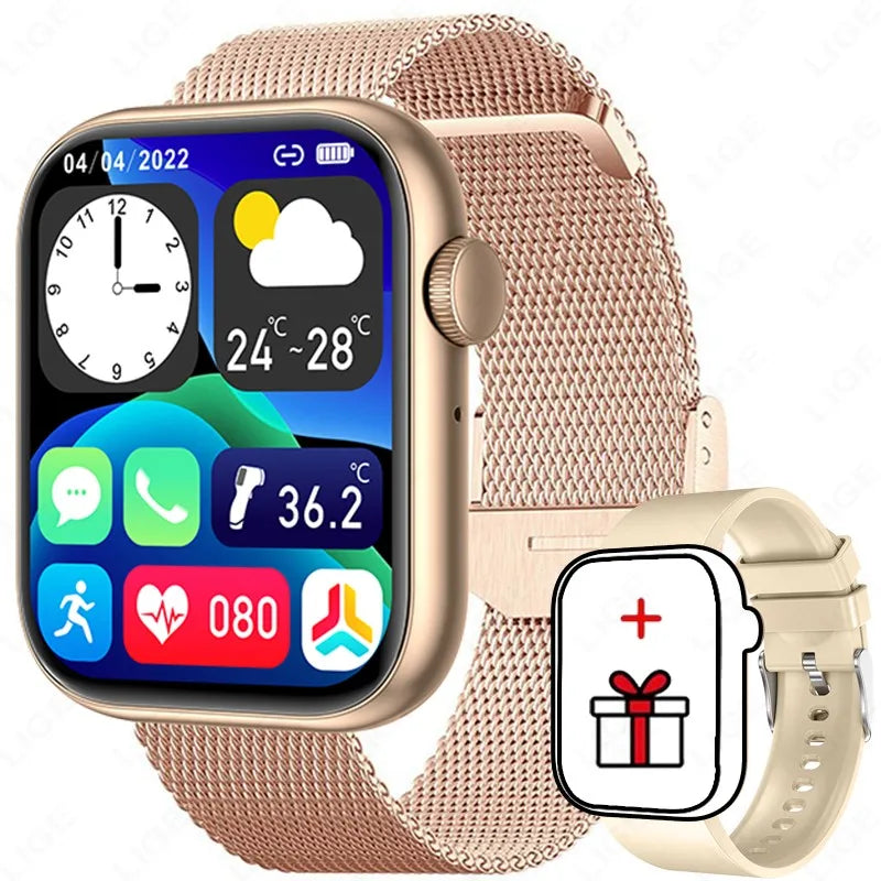 New Smart Watch For Men Full Touch Screen Bluetooth Call Waterproof Watches Sport Fitness Tracker Smartwatches Lady Reloj Mujer
