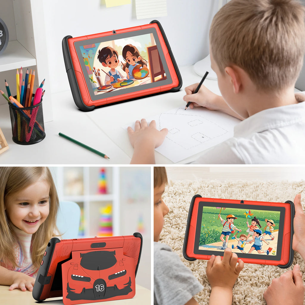 New 7-inch Kids Tablet, Android 15 system, 8(3+5)GB RAM + 64GB Storage, Quad-core processor, Dual cameras, WiFi, Bluetooth