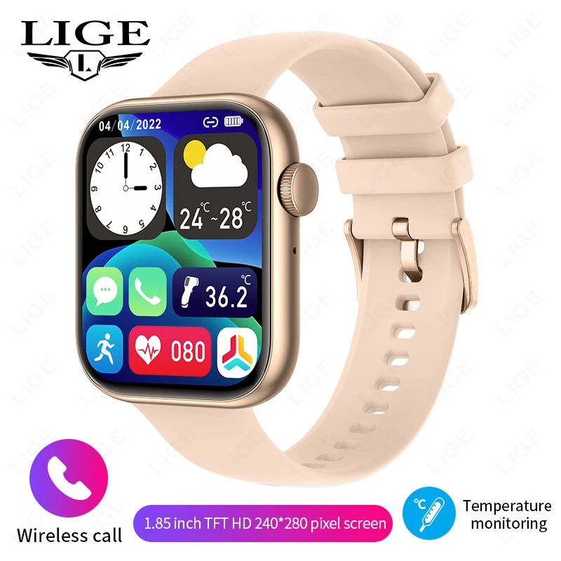 New Smart Watch For Men Full Touch Screen Bluetooth Call Waterproof Watches Sport Fitness Tracker Smartwatches Lady Reloj Mujer