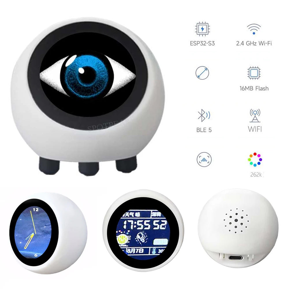 Smart Desktop Robot No Touch Screen Multi-Function ESP32-S3 Development Board Smart Assistant Robot for Home Office((No Battery)