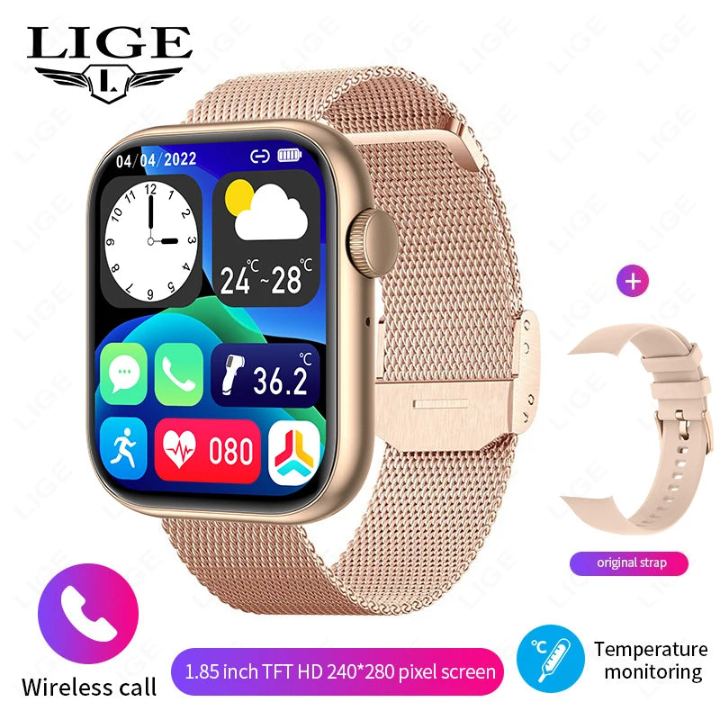 New Smart Watch For Men Full Touch Screen Bluetooth Call Waterproof Watches Sport Fitness Tracker Smartwatches Lady Reloj Mujer