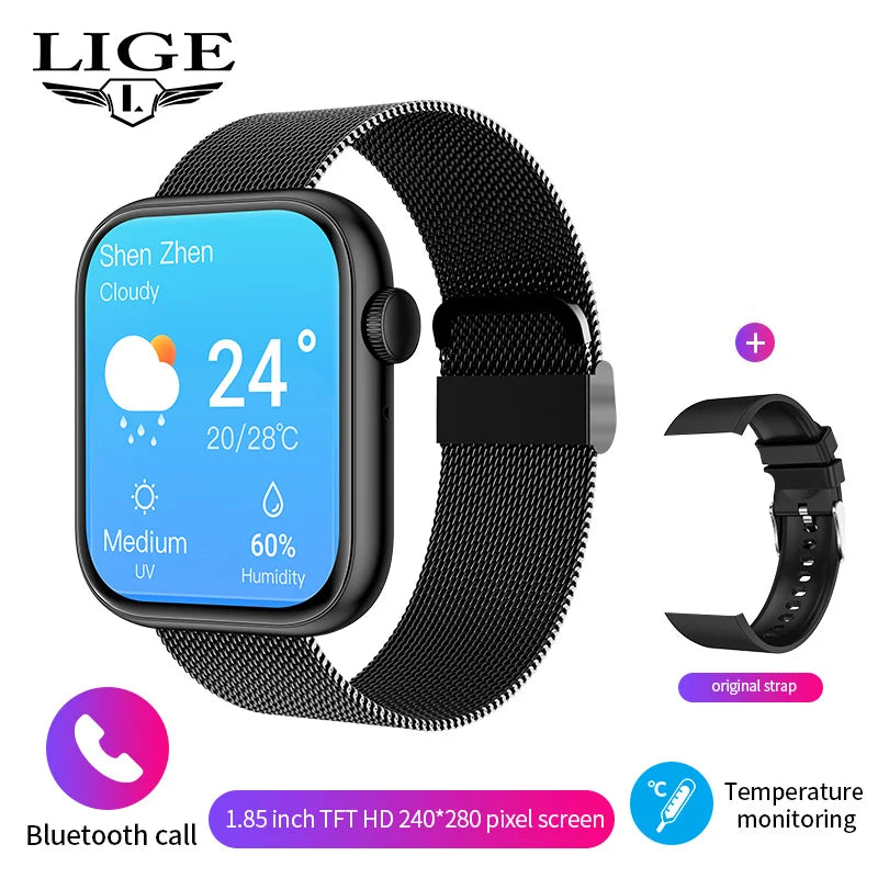 New Smart Watch For Men Full Touch Screen Bluetooth Call Waterproof Watches Sport Fitness Tracker Smartwatches Lady Reloj Mujer