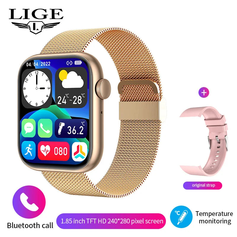 New Smart Watch For Men Full Touch Screen Bluetooth Call Waterproof Watches Sport Fitness Tracker Smartwatches Lady Reloj Mujer