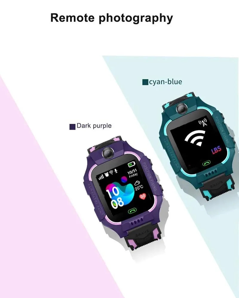 Kids smart watch, SIM card, kids smart watch, phone call, camera, voice requests, photo, boy, girl, gift, document, screen, Q19